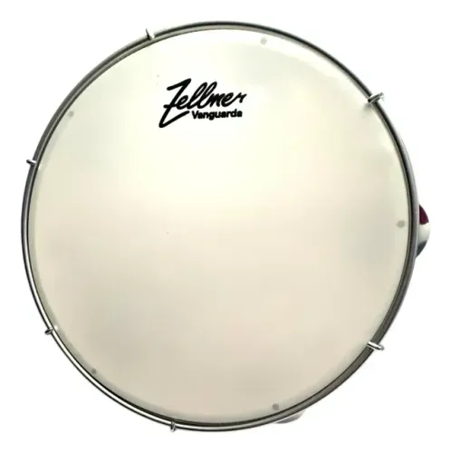 PANDEIRO ZELLMER ABS 10". ARO BRANCO E PRETO.