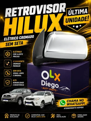 Retrovisor eletrico Hilux/SW4 2005/2012 direito