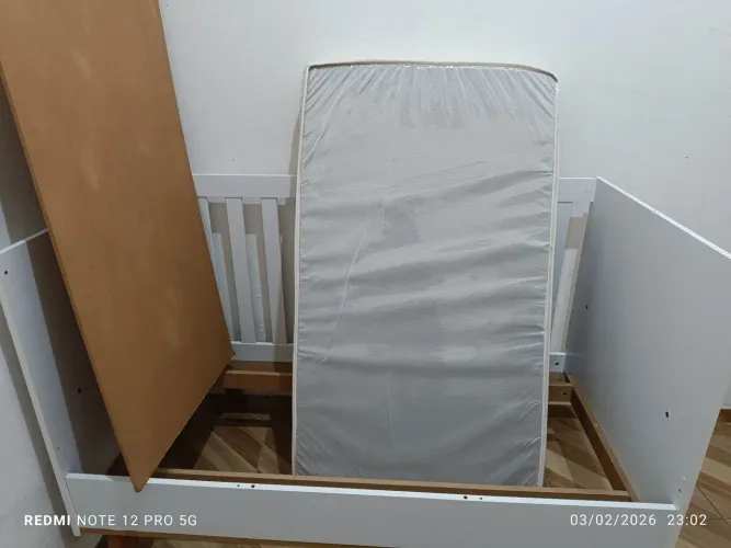 Berço infantil bicama+colchão