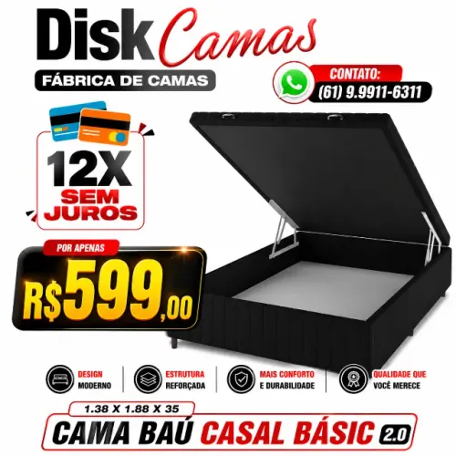 Promoção da Fábrica: Cama Baú Casal R$599