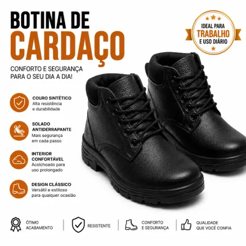? Botina de Cadarço Nova - Confortável e Resistente ?