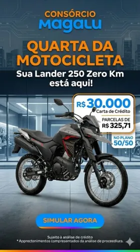 Moto zero km sem juros 