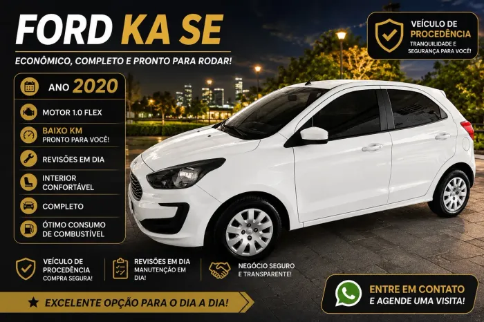 Ford KA 1.0 Se/se Plus Tivct Flex 5P 2020