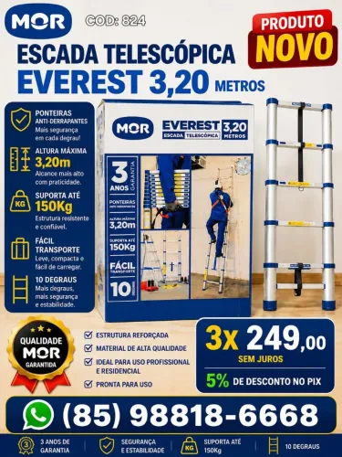 ESCADA TELESCÓPICA  EVEREST 3,20 metros