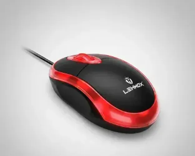 Mouse Óptico Com Fio Usb Básico Lehmox