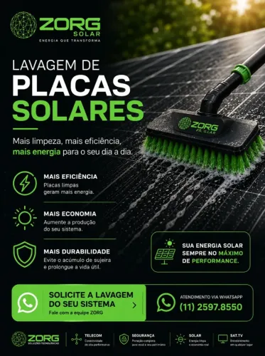 LAVAGEM DE PLACAS SOLARES