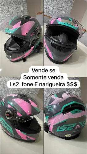 Capacete ls2 draze rosa