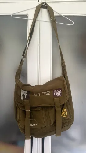 Bolsa de lona verde militar