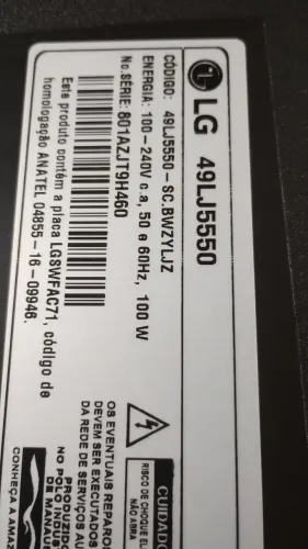 Smart LG 49 polegada fala e não dá emagem troxe condomínio onde eu trabalho valor 250.