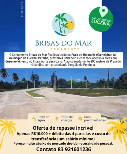 TERRENO EM LUCENA PB