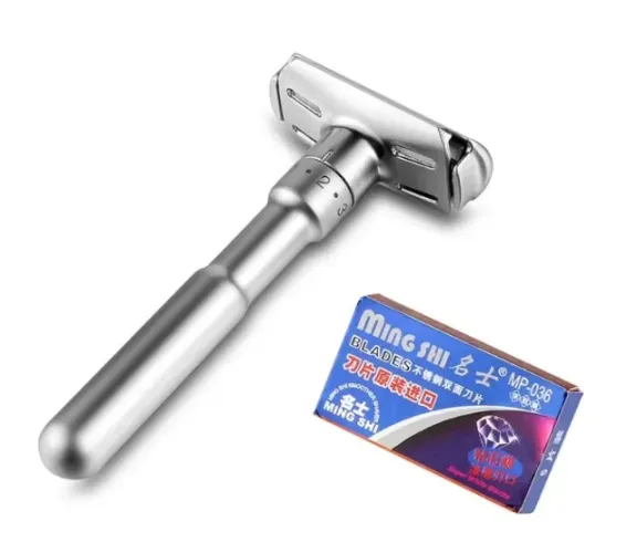 Barbeador Ming Shi Safety Razor Tradicional Shaving Ajustável