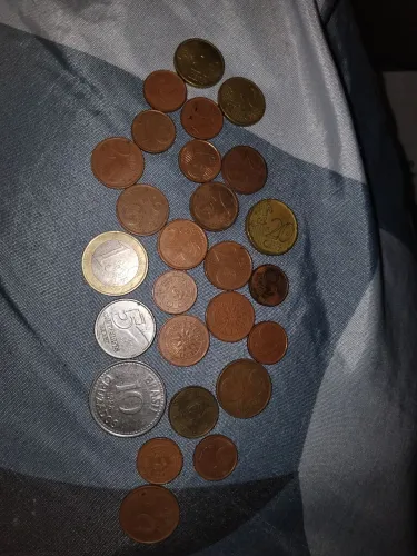 Moedas antigas lote todo 