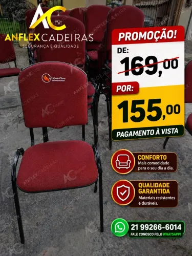 Poltrona sírius para escritórios, igrejas, cursos e clínicas 