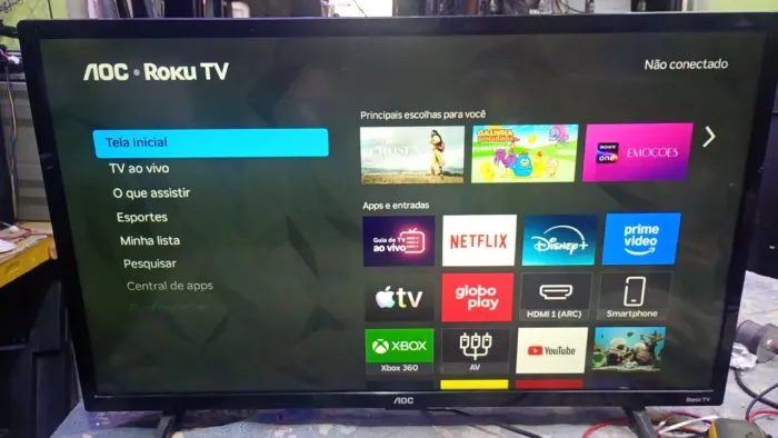 Tv smart 32 polegas 600 reais funcionando perfeitamente sou de campo grande