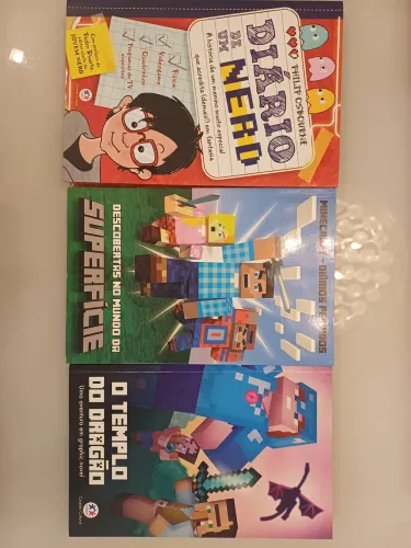 Kit 3 Livros Infantojuvenis - Minecraft + Diário de um Nerd