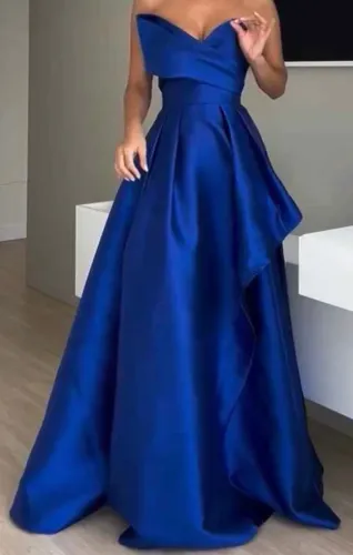 Vestido de festa longo azul marinho - Tamanho P