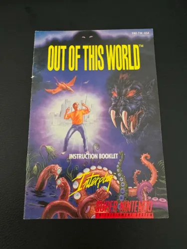 Manual Out Of This World Super Nintendo Original