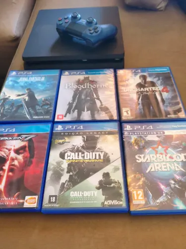 PS4 SLIM 1TB - USADO, em perfeitas condições.