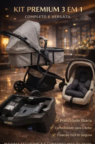 Carrinho e Bebê Conforto 4 em 1