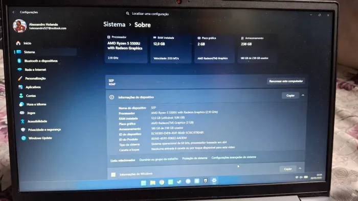 Notebook lenovo 