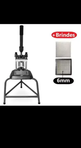 Cortador de legumes com tripé de mesa corte 10mm + lâmina 6mm