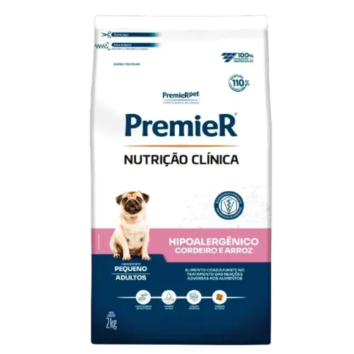 Ração Premier Nutrição Clínica Hiponergênica Cordeiro Cães Pequenos 10kg