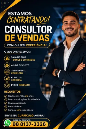 Vaga pra consultoria de Vendas