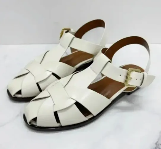 Sandália Fisherman Branca Sylmza - Nova (Tamanho 35)