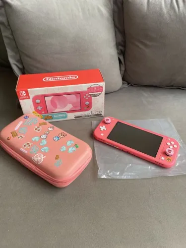 nintendo switch lite isabelle aloha edition rosa