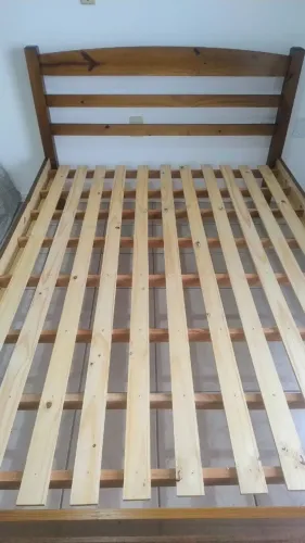 Cama de Casal Madeira cor Imbuia