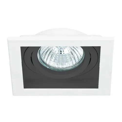 Spot de Embutir Face Recuado Quadrado GU10 branco e preto