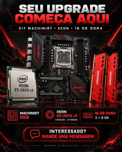KIT MACHINIST RS9 + XEON E5-2670 V3 + 16 GB DDR4