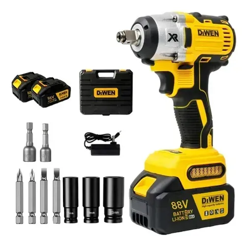 Chave de Impacto Dewen DW115 a Bateria 88V Com bateria extra