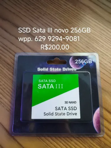 SSD Sata III 256GB novo