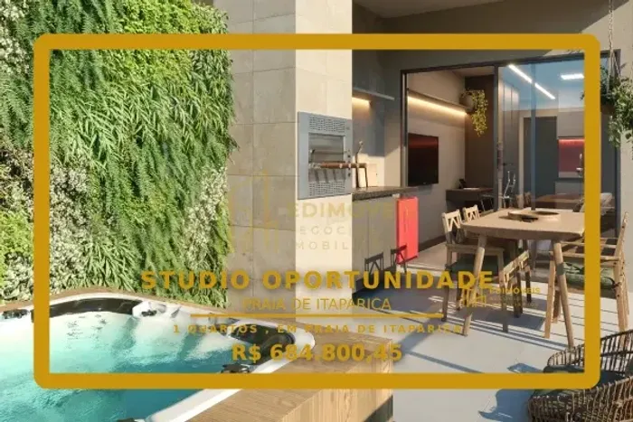 Praia de Itaparica: Studio Garden com lazer completo e segurança moderna!