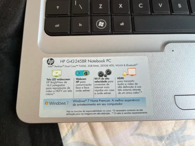 Notebook HP G42-245BR