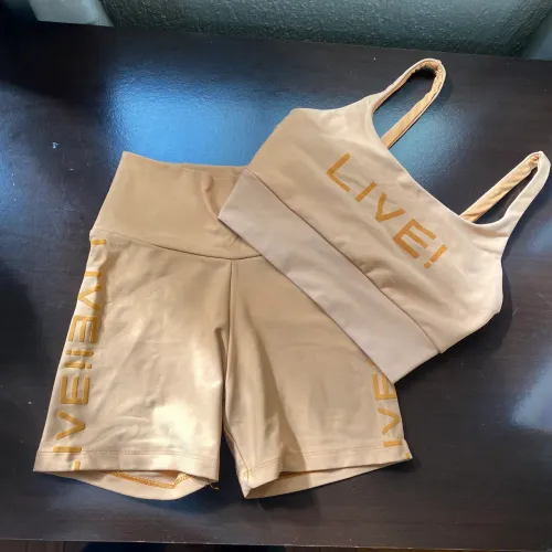 conjunto live! Fitness caramelo M