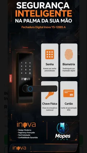 Fechadura eletrônica inova
