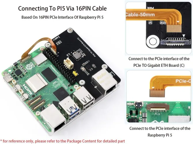 Adaptador Gigabit Ethernet para Raspberry Pi 5