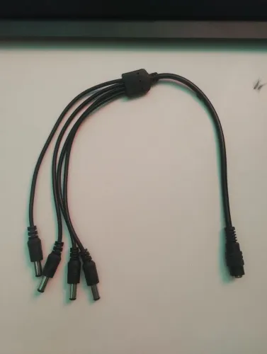 Cabo conector adaptador rabicho P4 1 Fêmea e 4 Macho,para DVR ,CFTV e outros.