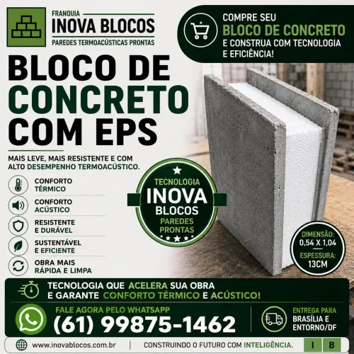 Blocos de concreto em EPS