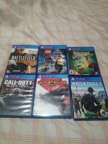 Pacote Jogos PS4 Originais - COD, God of War, Watch Dogs - Ótimo Estado