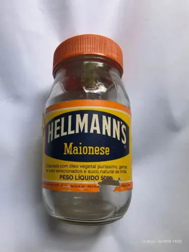 Pote de maionese Hellmann's antigo anos 70/80