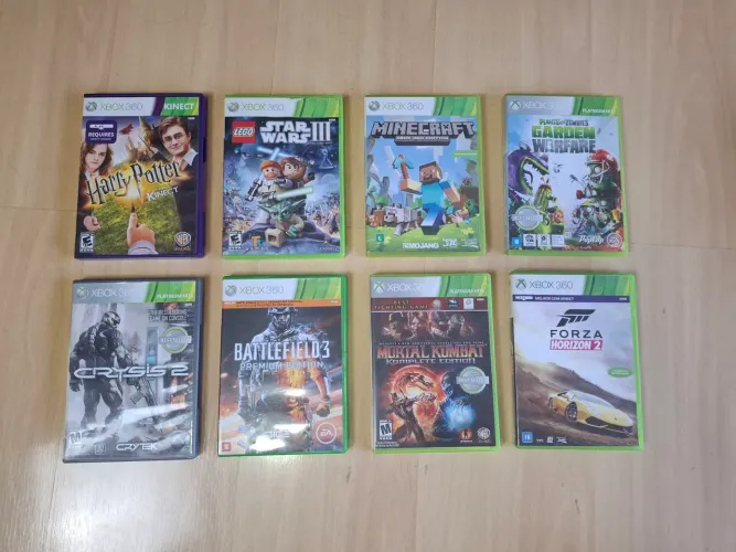 Kit jogos originais de Xbox 360 + Kinect xbox 360 usado