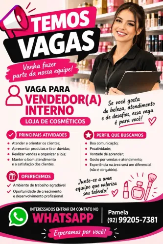 Vagas para vendedor