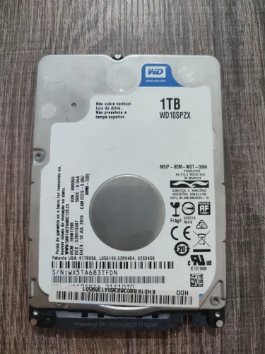 Vendo HD de notebook 1TB da WD