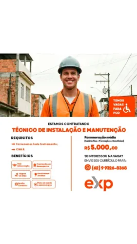 TÉCNICO DE INSTALAÇÃO E MANUTENÇÃO - SENADOR CANEDO - GO