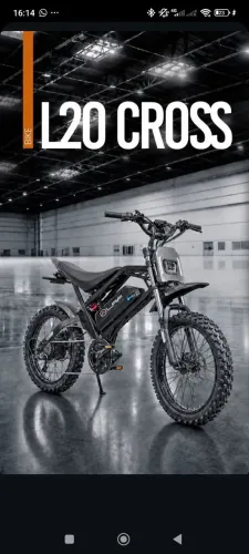 BIKE ELÉTRICA L20 CROSS ZERADA 1000W