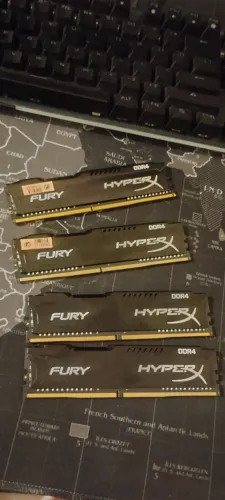 Memória RAM 16GB (4x4GB) DDR4 2400MHz CL15 HyperX Fury