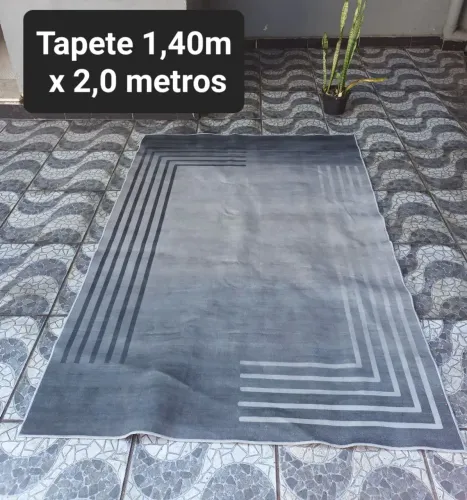 Tapete + 2 portões metal branco